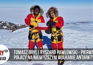 Tomasz Bryl i Ryszard Pawłowski na najwyższym wulkanie Antarktydy
